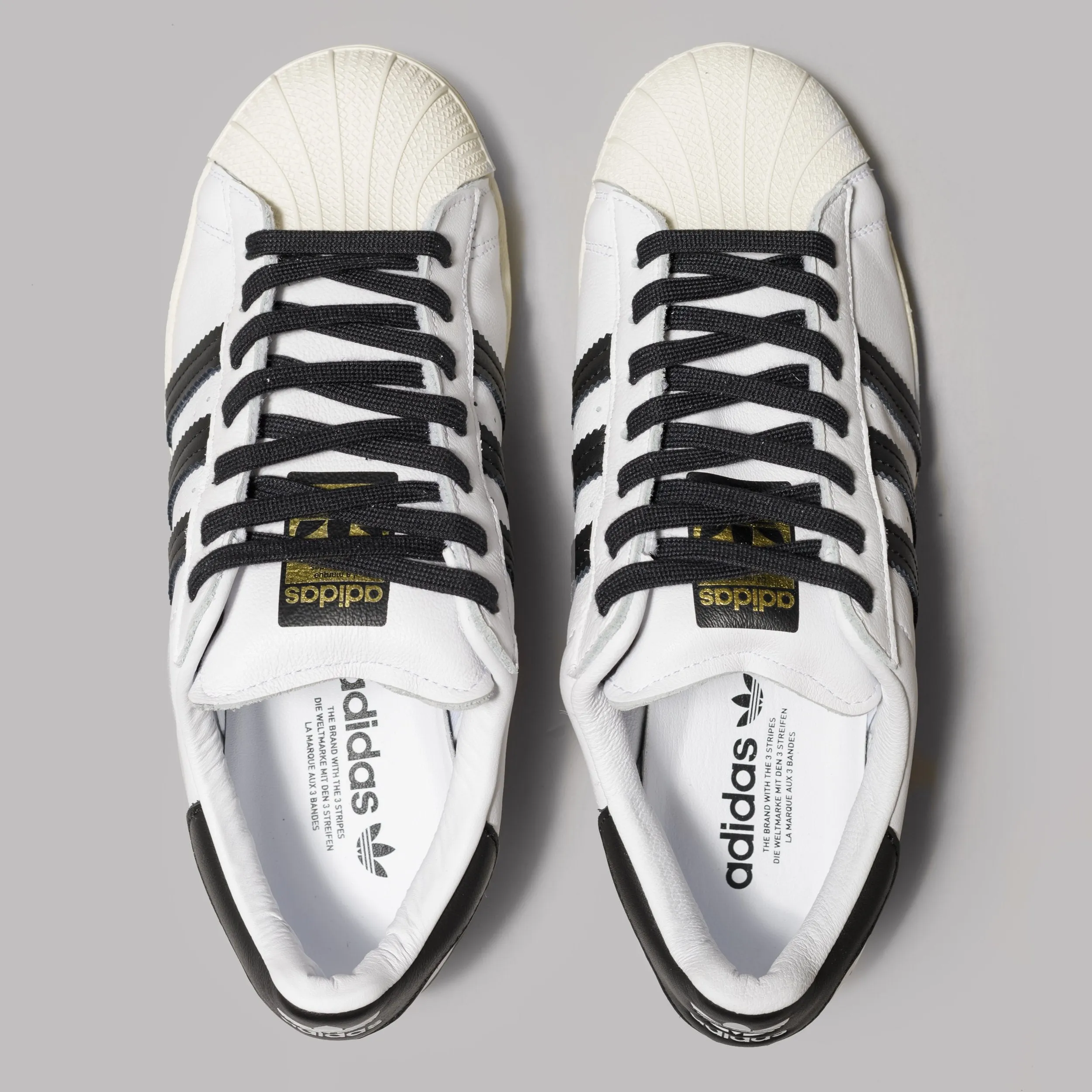 adidas Superstar Laceless Courtside (Ftwr White / Core Black / Gold Met)