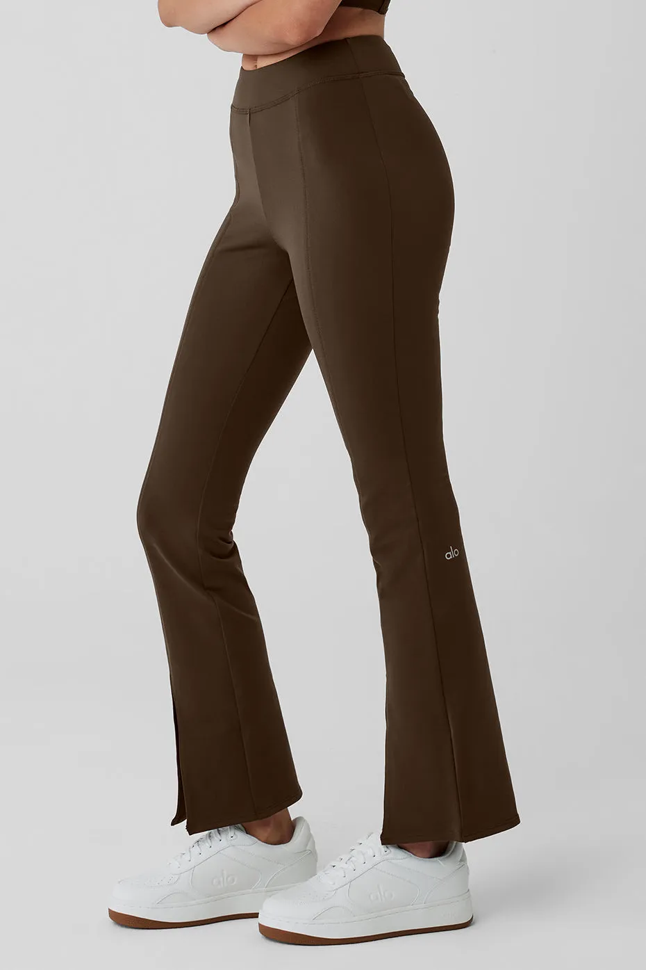 Airbrush High-Waist 7/8 Flutter Legging - Espresso