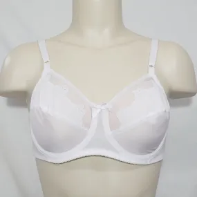 Bali 180 0180 Flower Underwire Bra 40C White NEW WITH TAGS