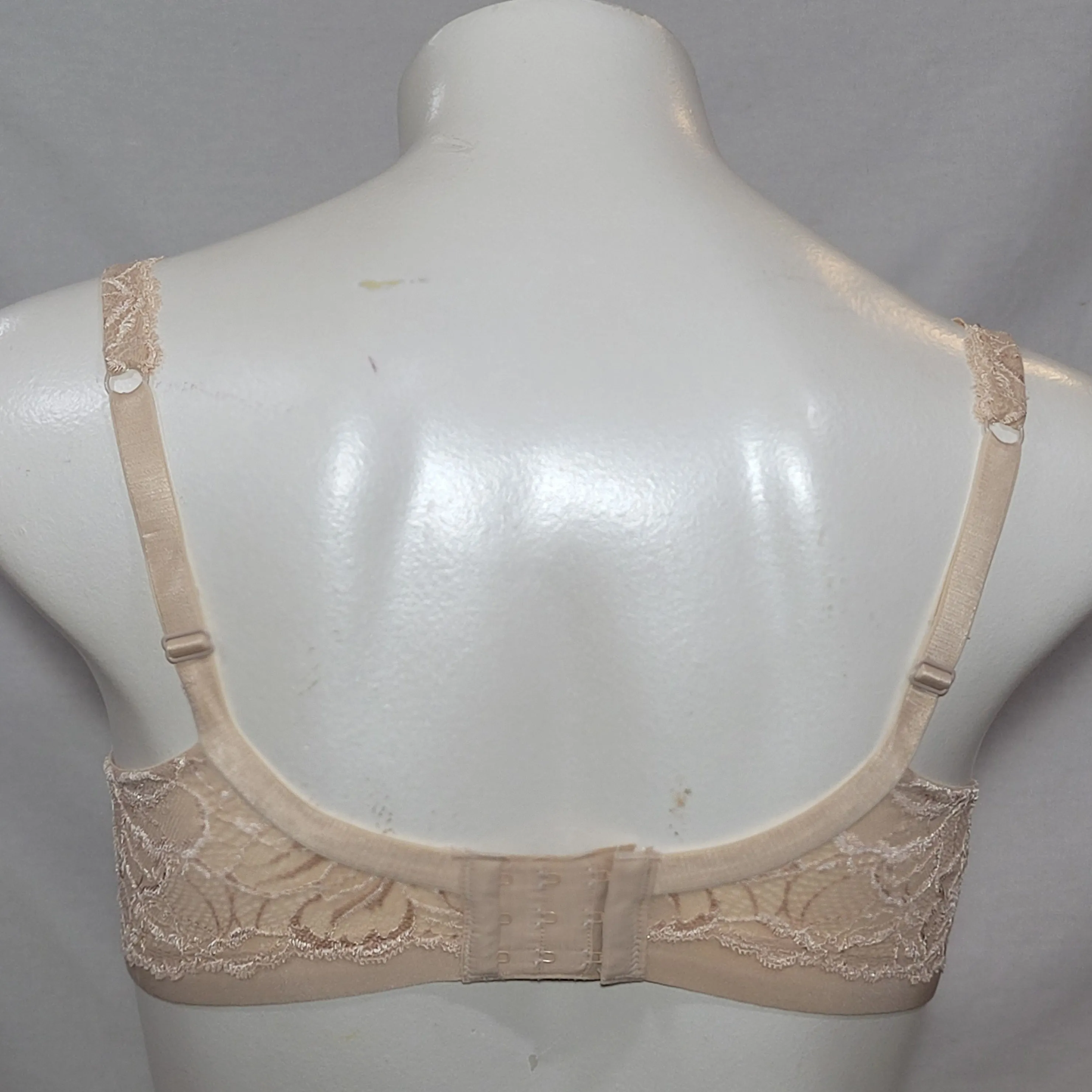 Bali 6543 Semi Sheer Lace Desire No-Foam Underwire Bra 36DD Nude NWT