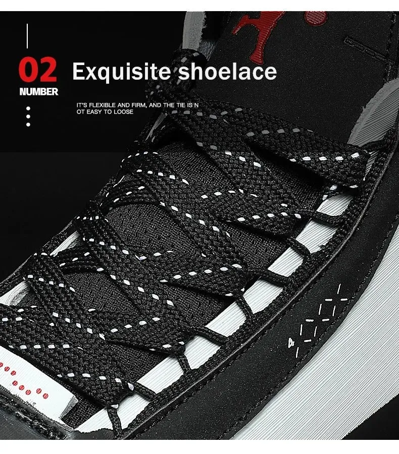 Basketball Shoes Lace-Up High Top Men's Retro Basketball Breathable Sneakers | AJ34