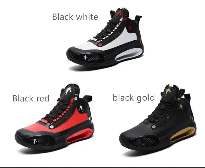 Basketball Shoes Lace-Up High Top Men's Retro Basketball Breathable Sneakers | AJ34