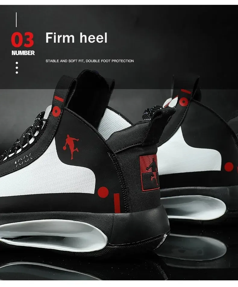 Basketball Shoes Lace-Up High Top Men's Retro Basketball Breathable Sneakers | AJ34