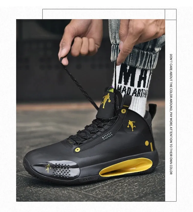 Basketball Shoes Lace-Up High Top Men's Retro Basketball Breathable Sneakers | AJ34
