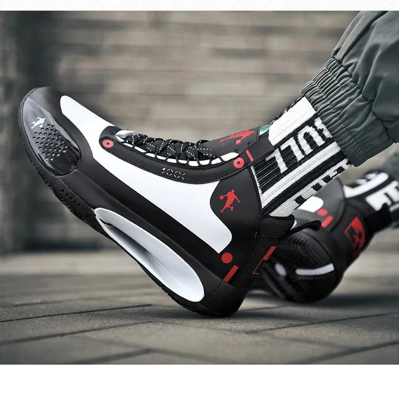 Basketball Shoes Lace-Up High Top Men's Retro Basketball Breathable Sneakers | AJ34