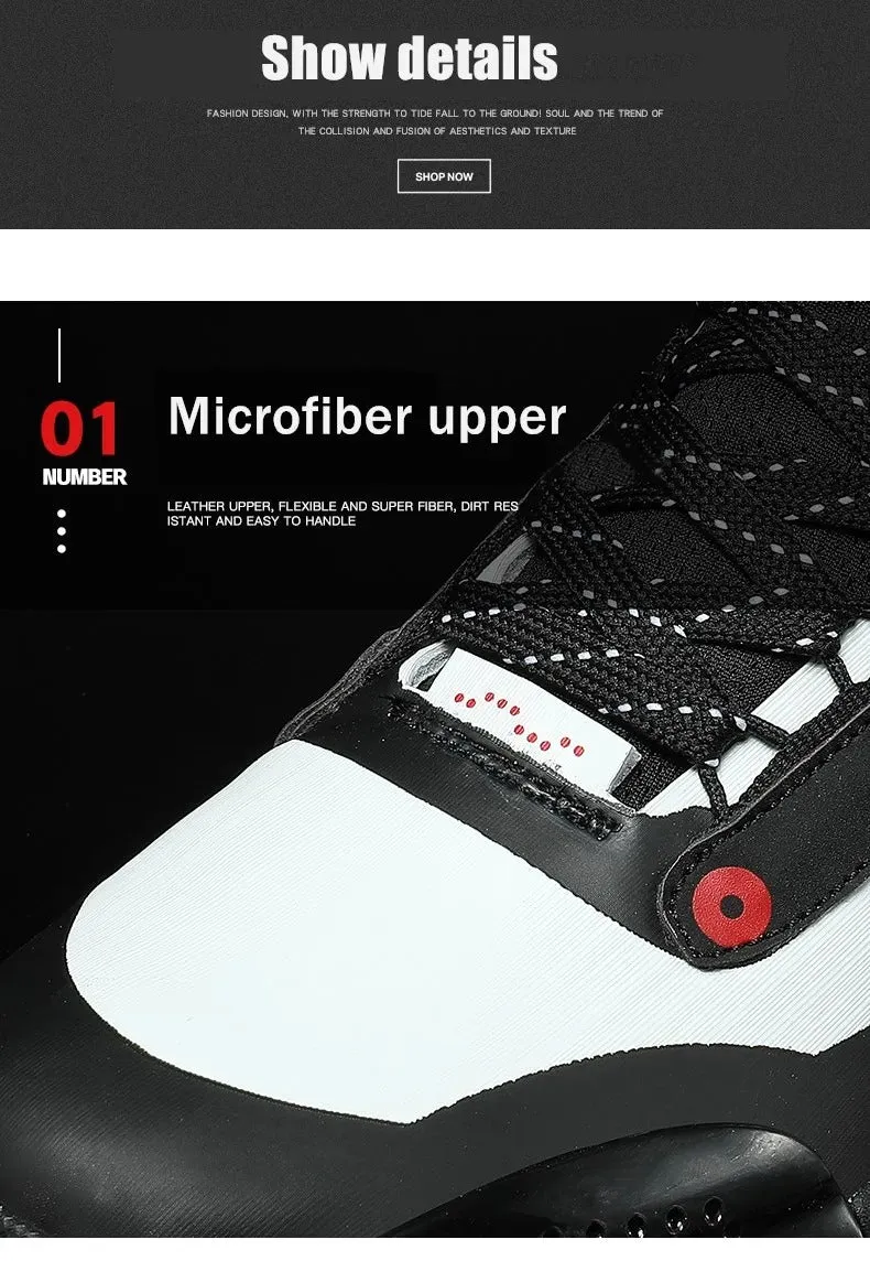 Basketball Shoes Lace-Up High Top Men's Retro Basketball Breathable Sneakers | AJ34