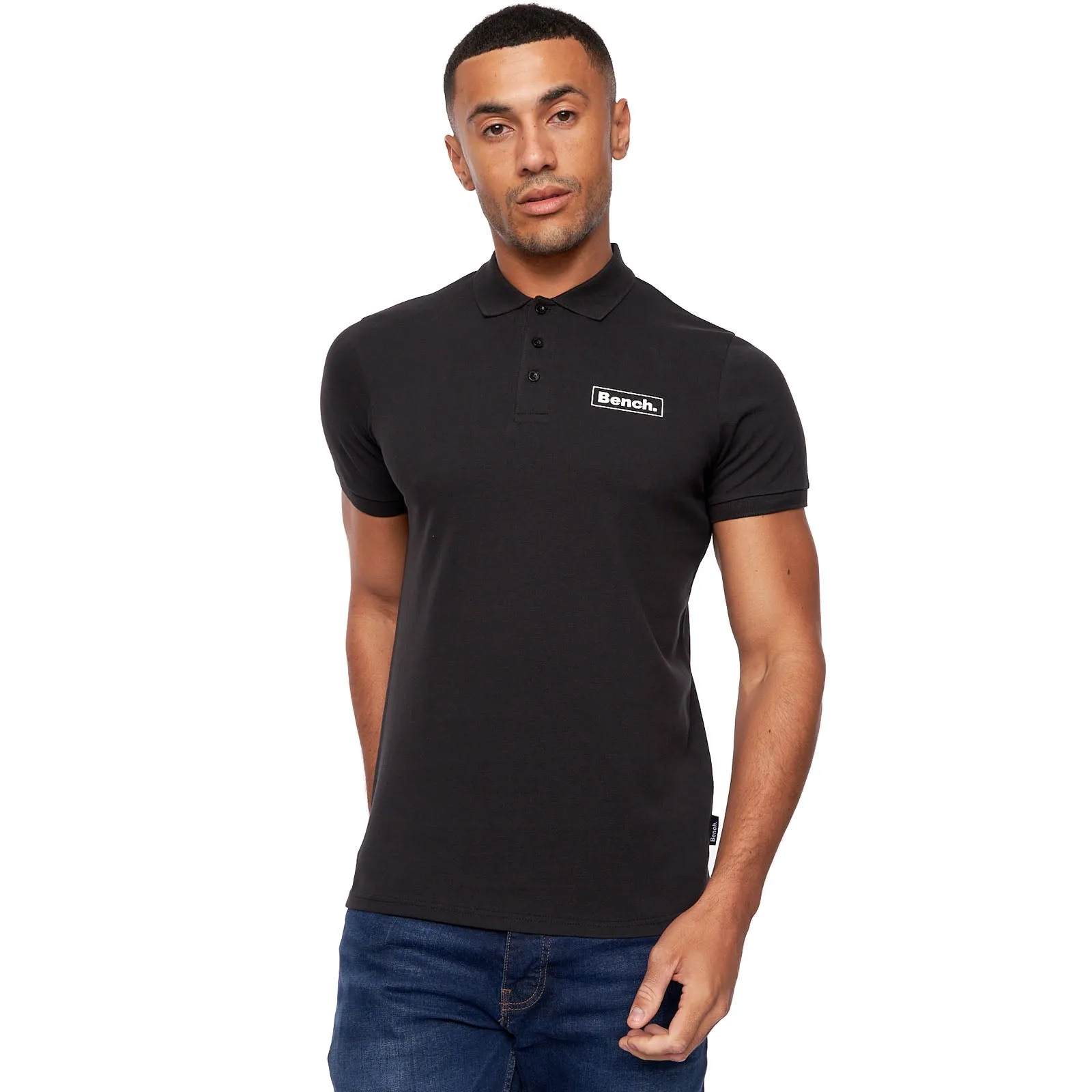 Bench Mens Iverson Short Sleeve Slim Fit Polo Shirt