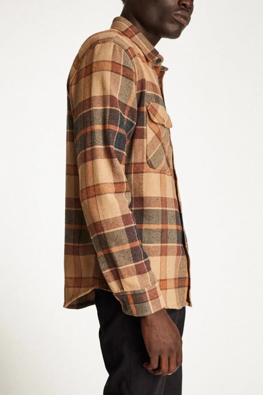 Bowery L/S Flannel - Cream/Copper