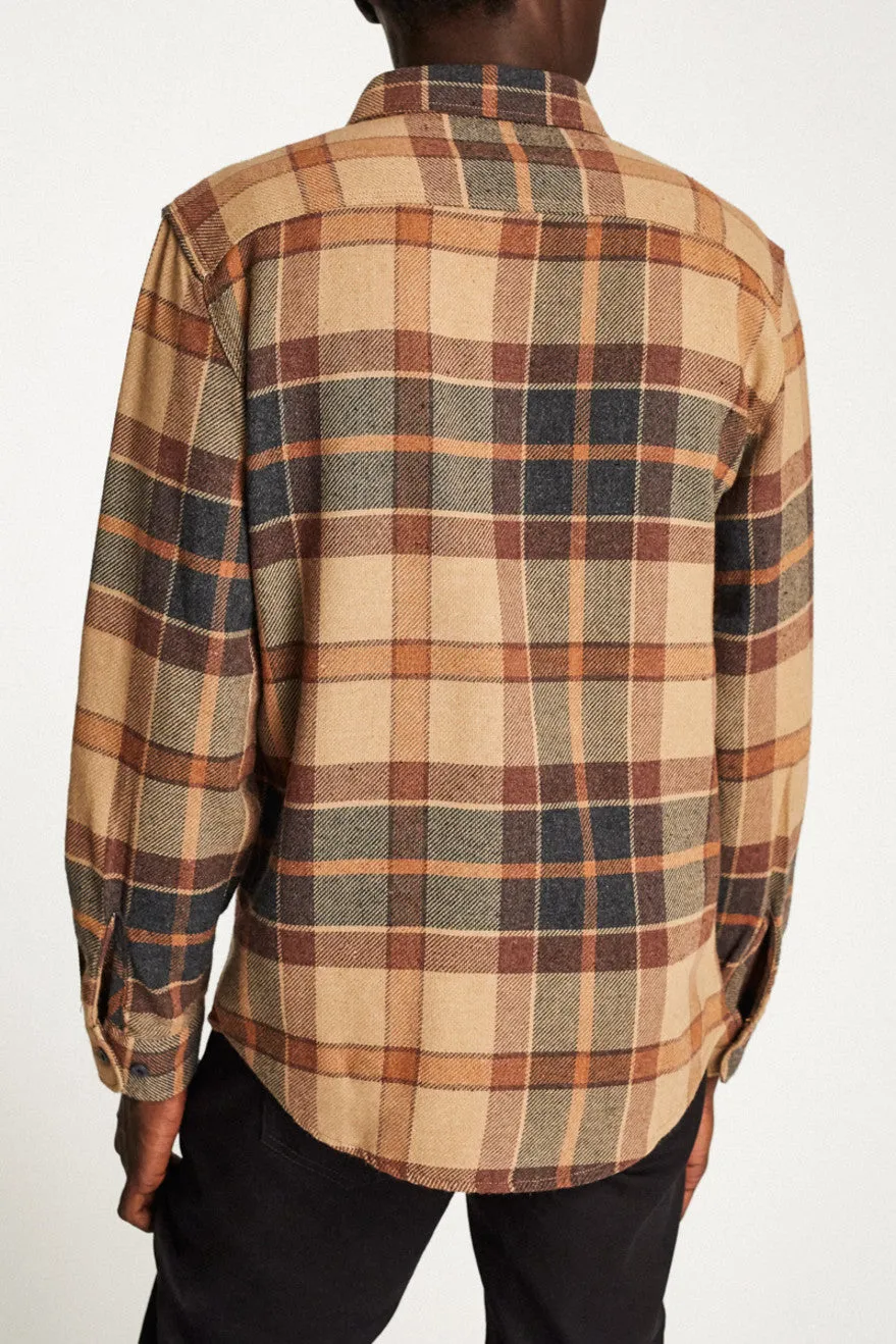 Bowery L/S Flannel - Cream/Copper