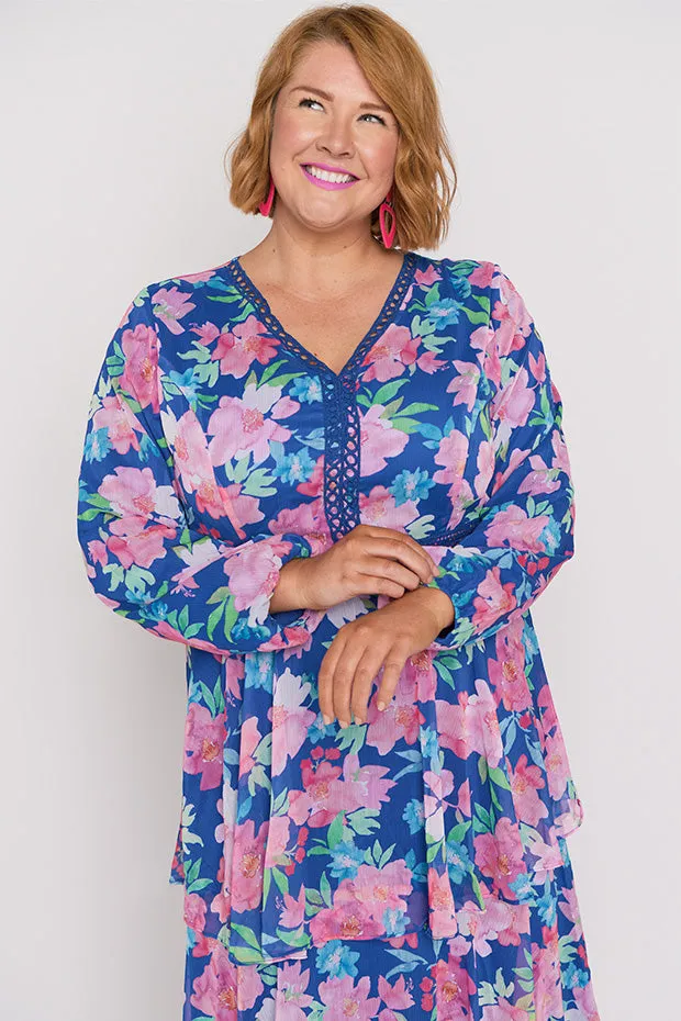Cacy Tropical Watercolour Dress