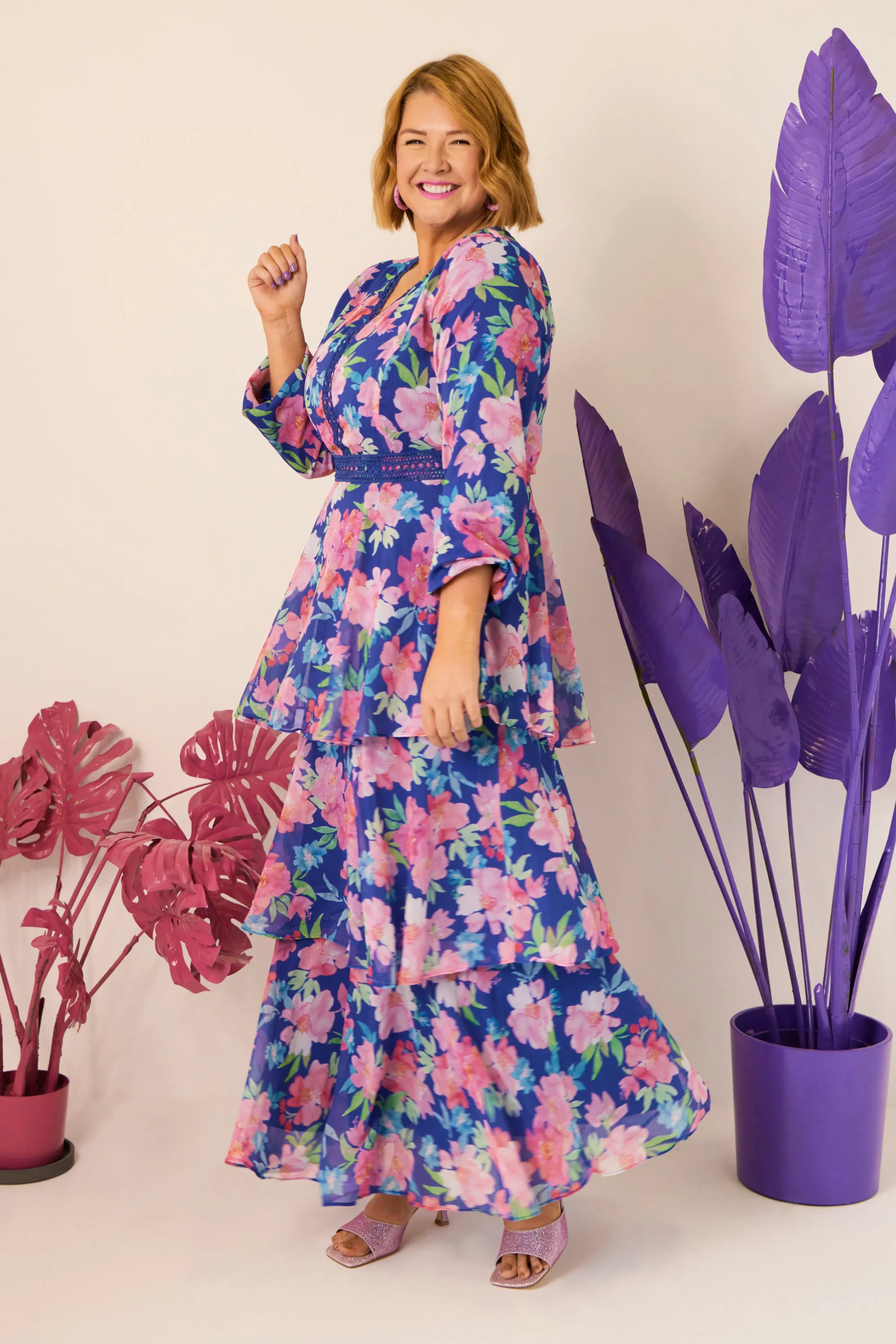 Cacy Tropical Watercolour Dress