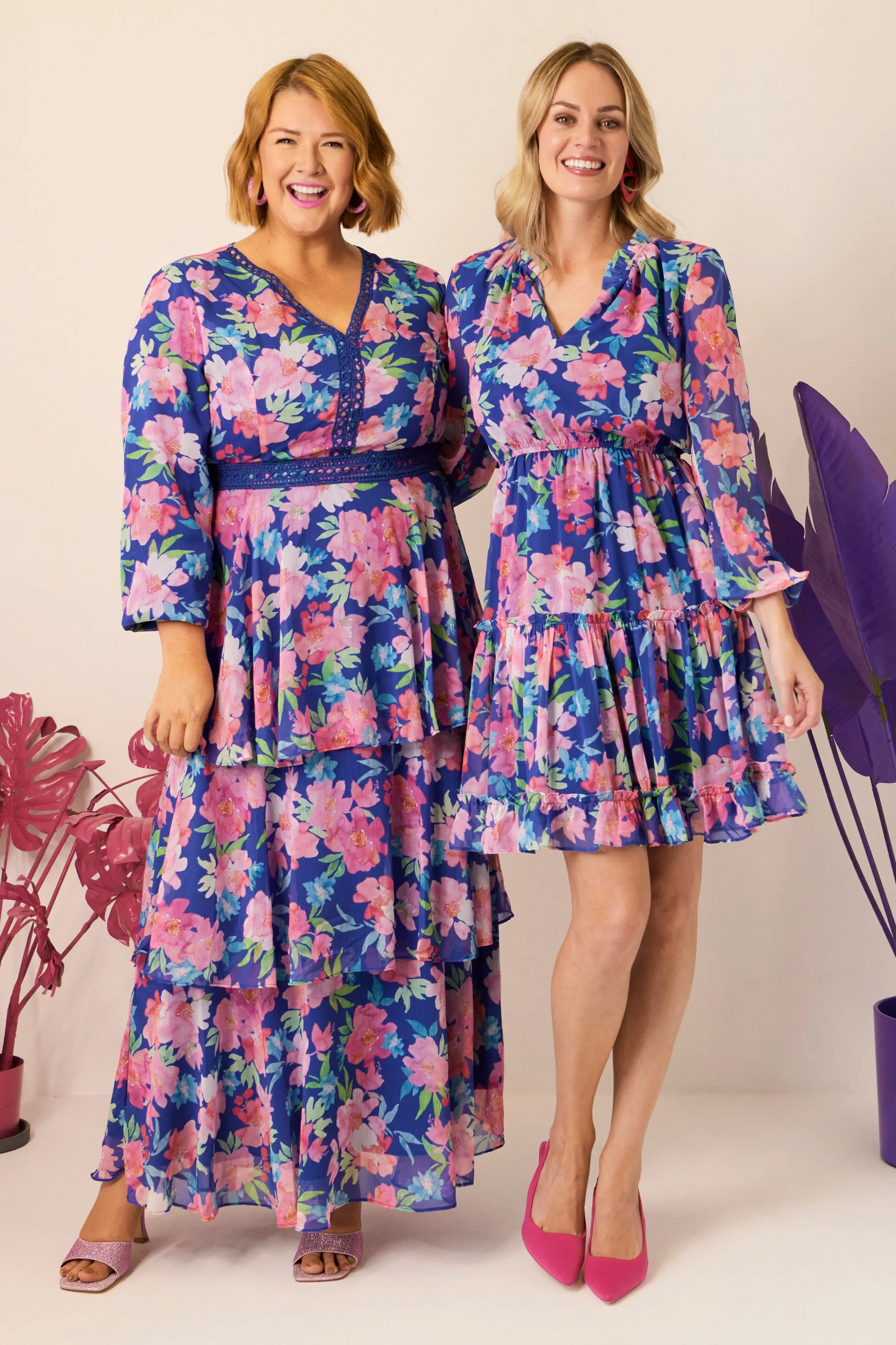 Cacy Tropical Watercolour Dress
