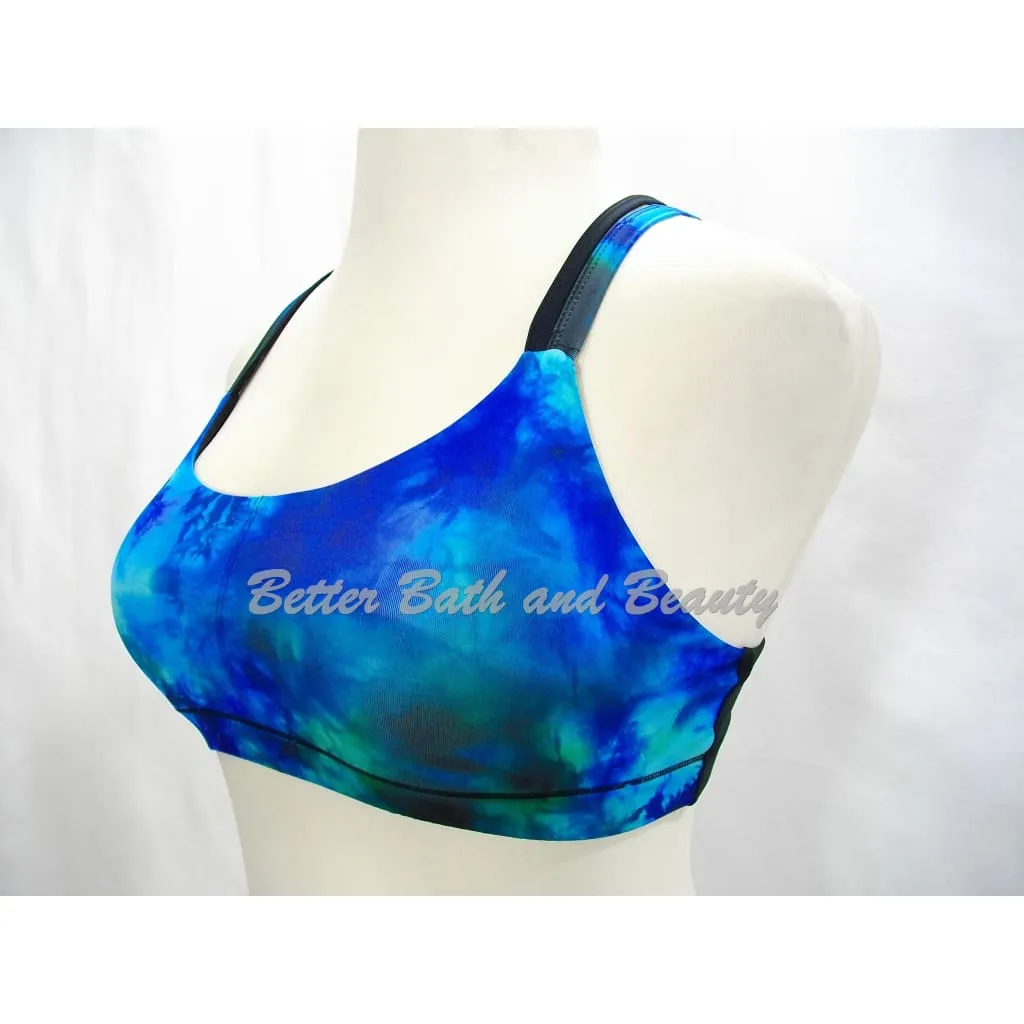 Champion N9629 Power Shape Wire Free Strappy Sports Bra MEDIUM Blue Multi