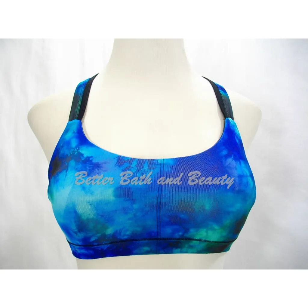 Champion N9629 Power Shape Wire Free Strappy Sports Bra MEDIUM Blue Multi