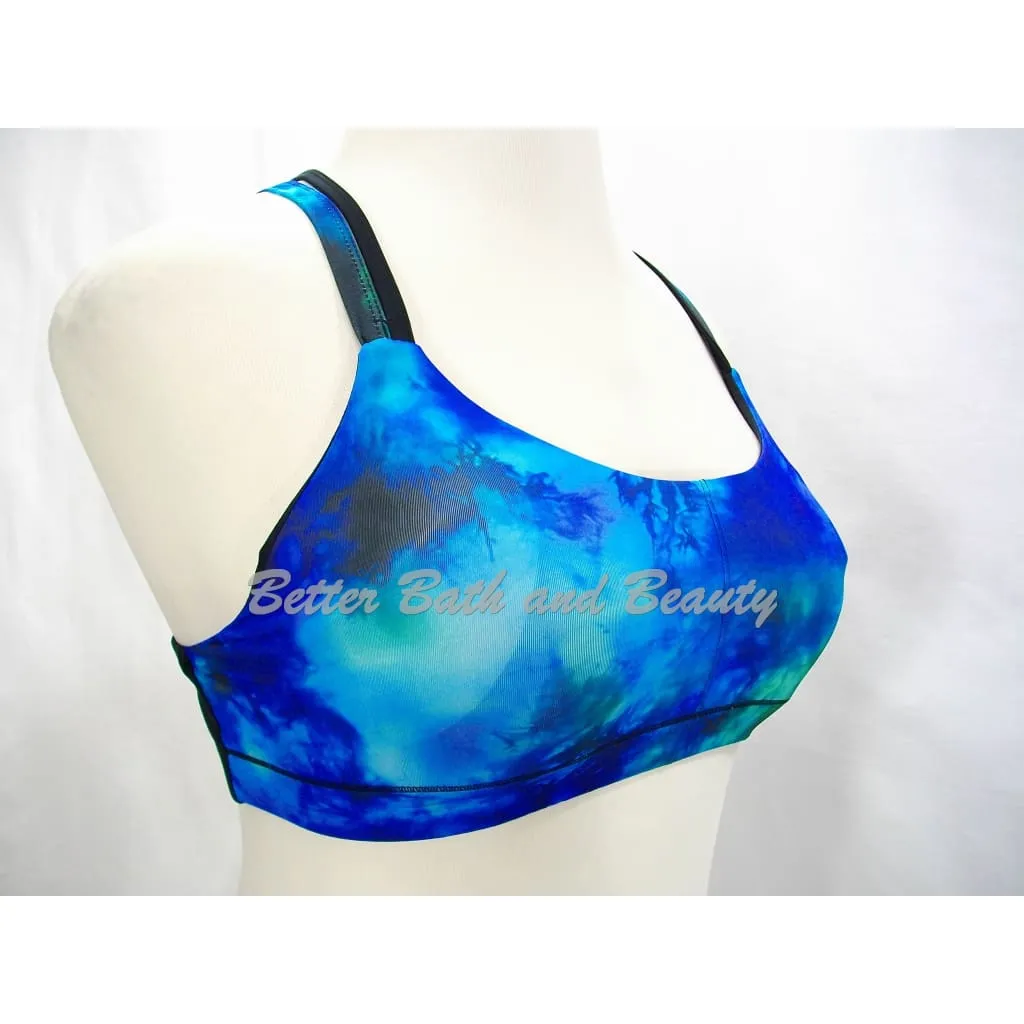 Champion N9629 Power Shape Wire Free Strappy Sports Bra MEDIUM Blue Multi