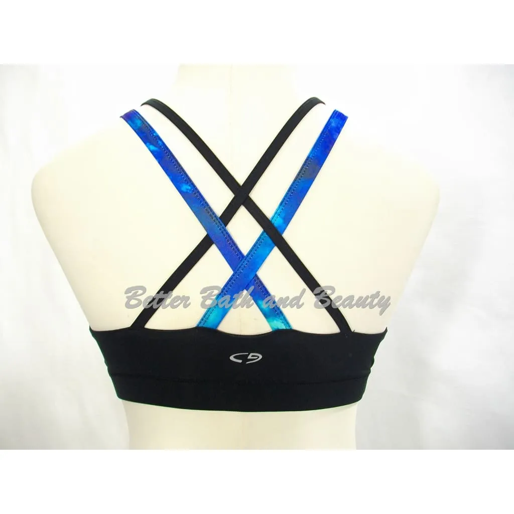 Champion N9629 Power Shape Wire Free Strappy Sports Bra MEDIUM Blue Multi