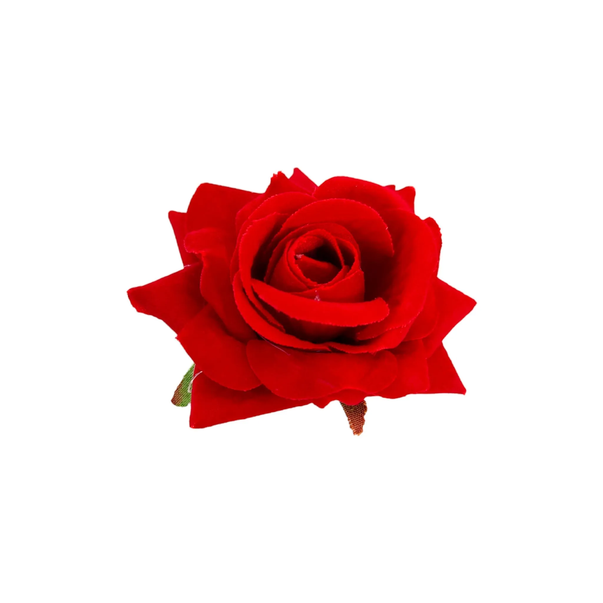 Decorative Artificial Velvet Rose Fabric Flower Head for Decor Craft or Textile - Design 137