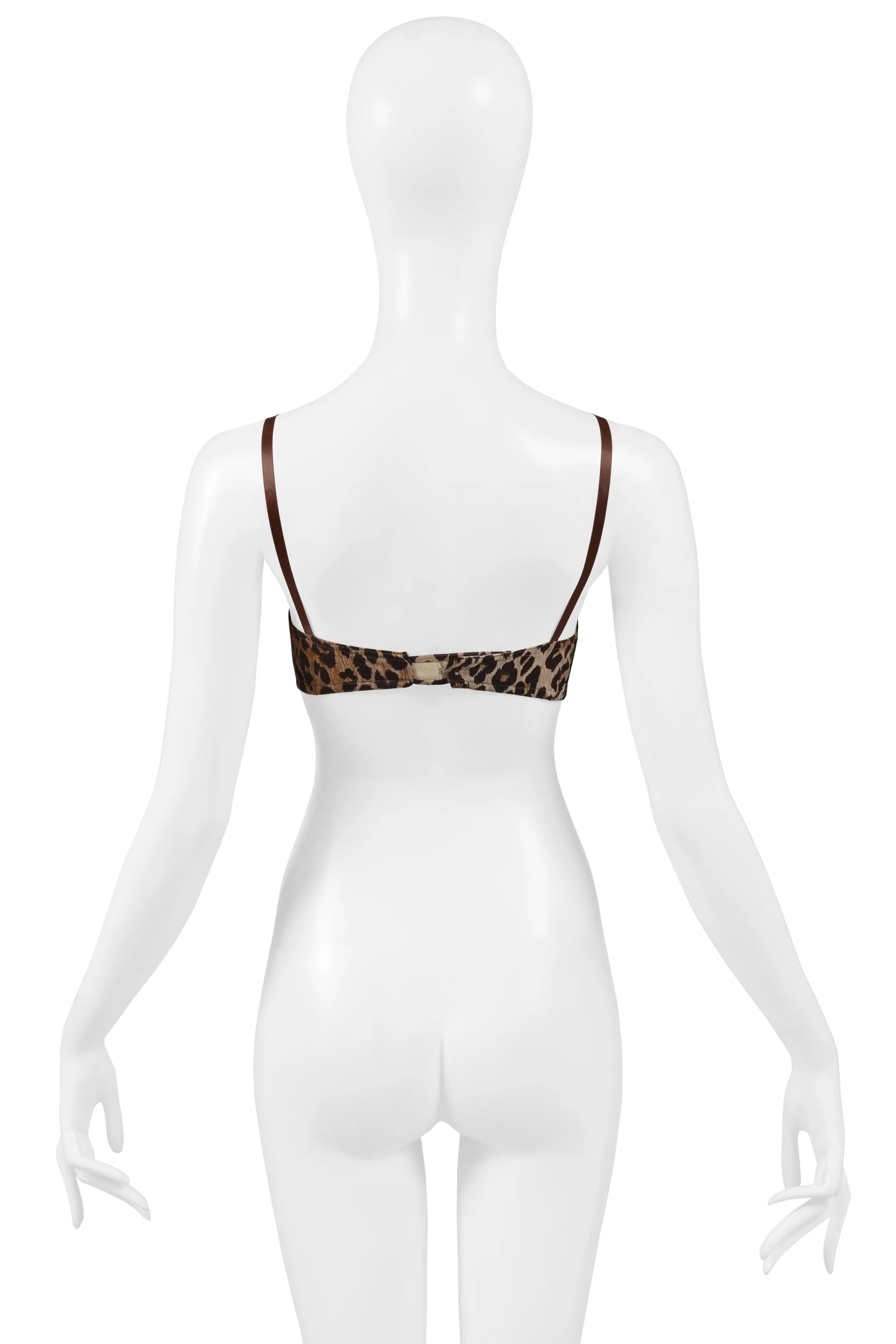 DOLCE & GABBANA LEOPARD BUSTIER BRA TOP 1997