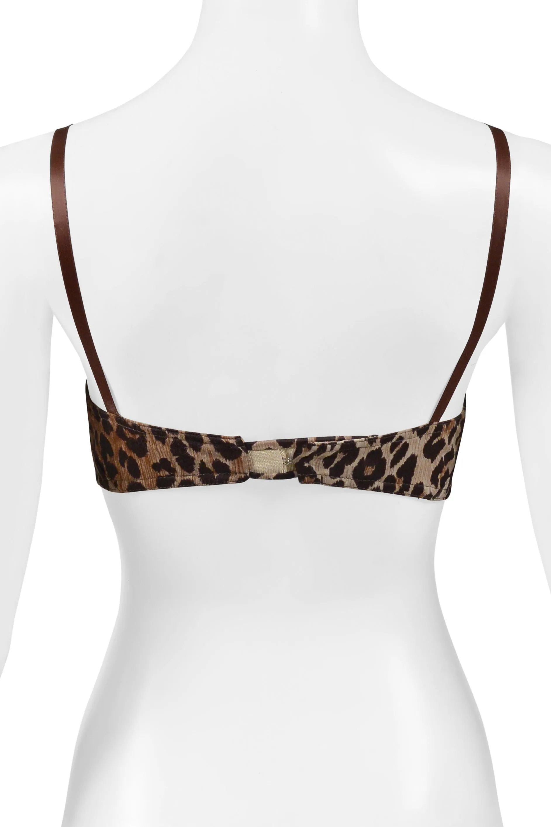 DOLCE & GABBANA LEOPARD BUSTIER BRA TOP 1997