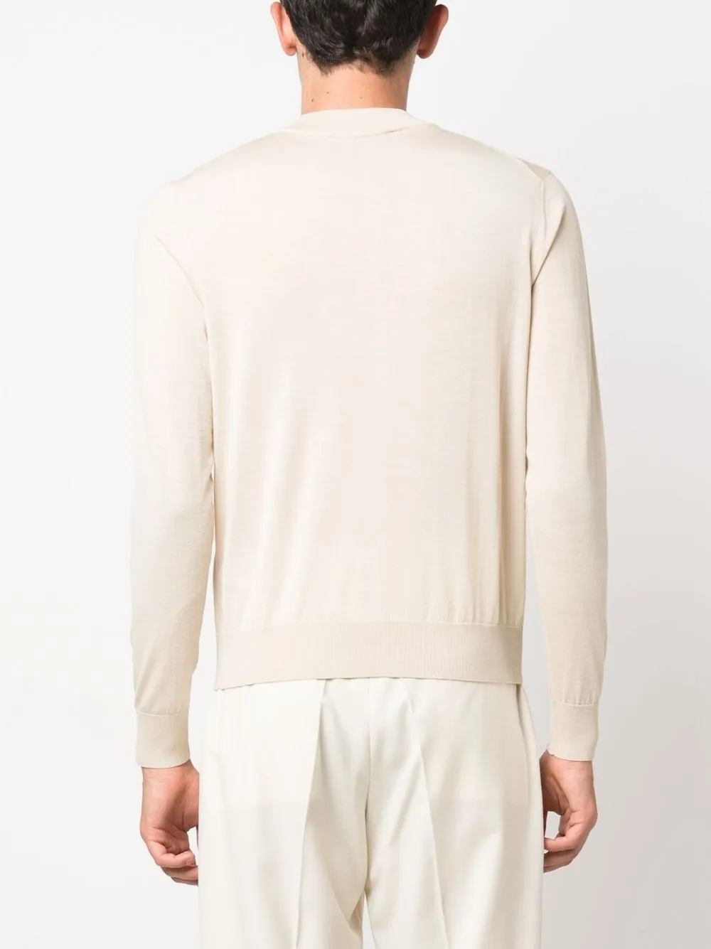 EMBROIDERED-LOGO VIRGIN-WOOL JUMPER