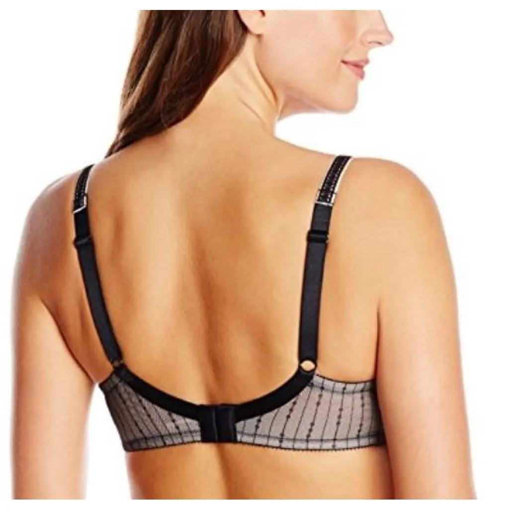 Felina 190215 Christelle Sheer Lace 3-Part Cup Full Busted Underwire Bra 34C Black NWT