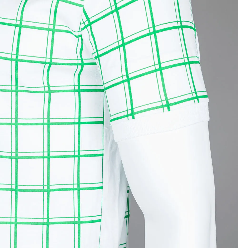 Fila Vintage Bobby Check Polo Shirt White/Jelly Bean Green