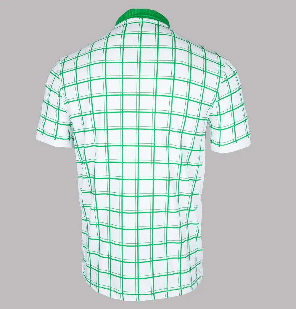 Fila Vintage Bobby Check Polo Shirt White/Jelly Bean Green