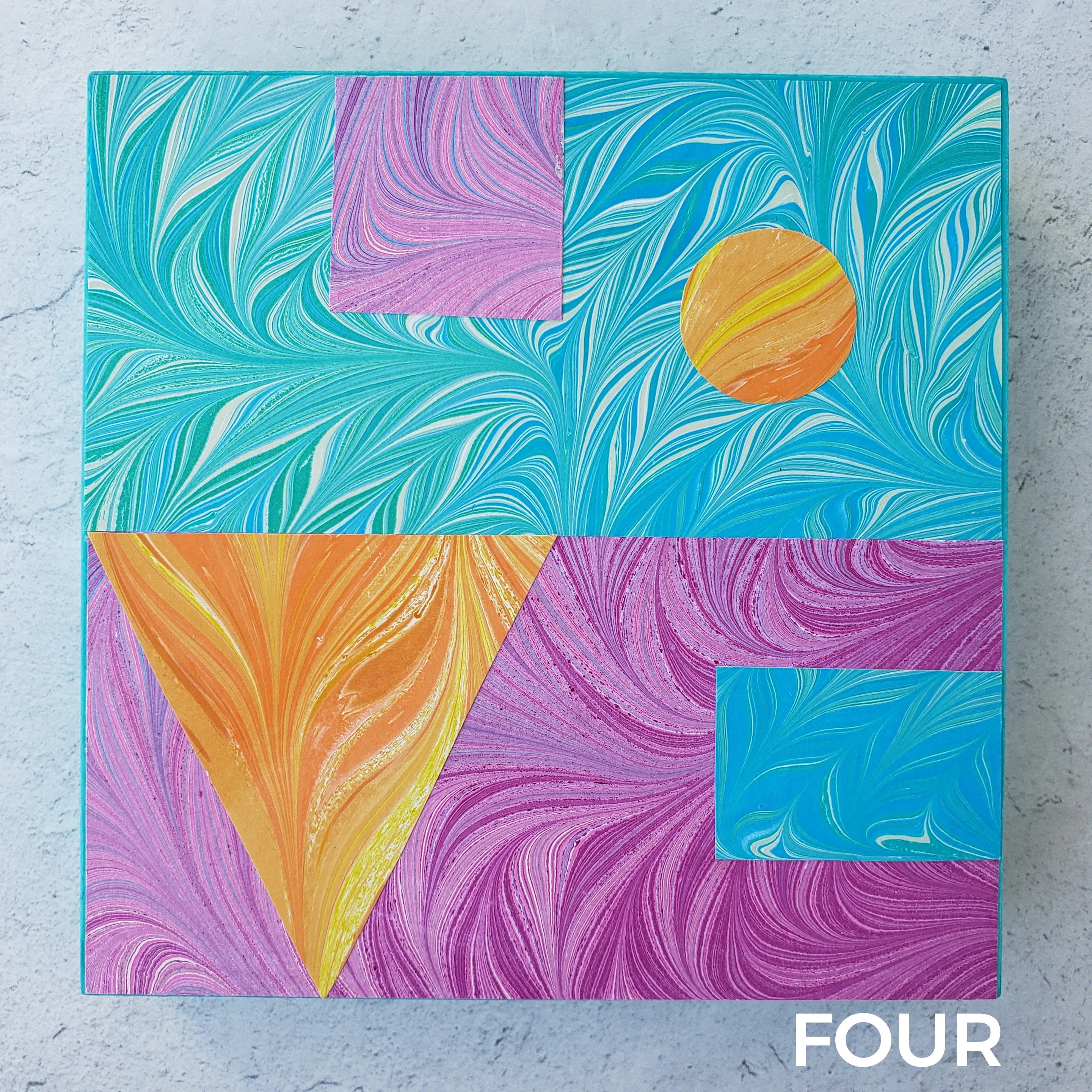 Four "Homages to Robert Indiana's Geometric LOVE Art" by Pat K. Thomas