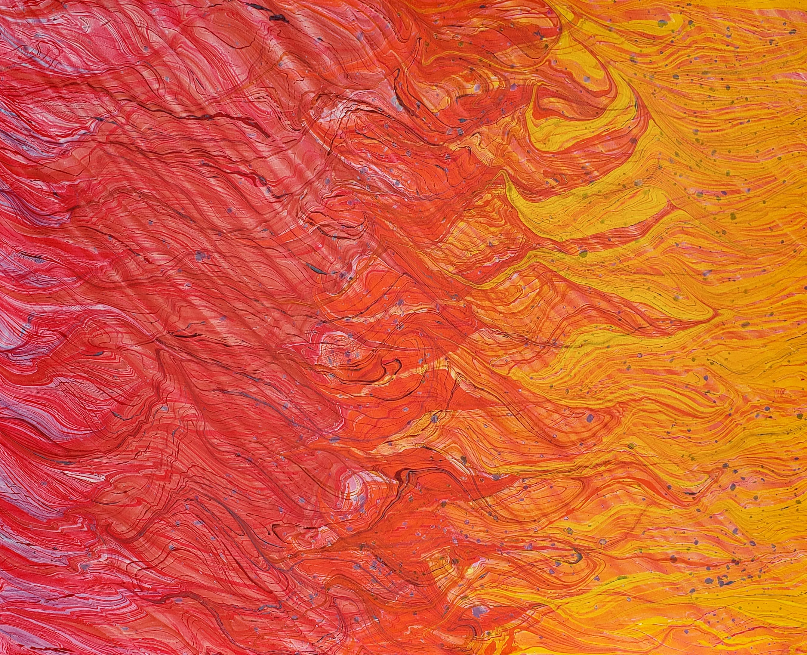 Hand-Marbled "HOT" Papers by Pat K. Thomas