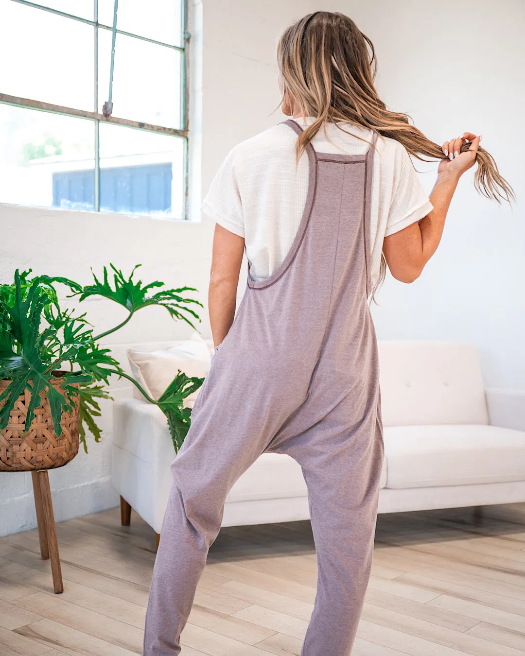 Heather Mocha Knit Jumpsuit FINAL SALE