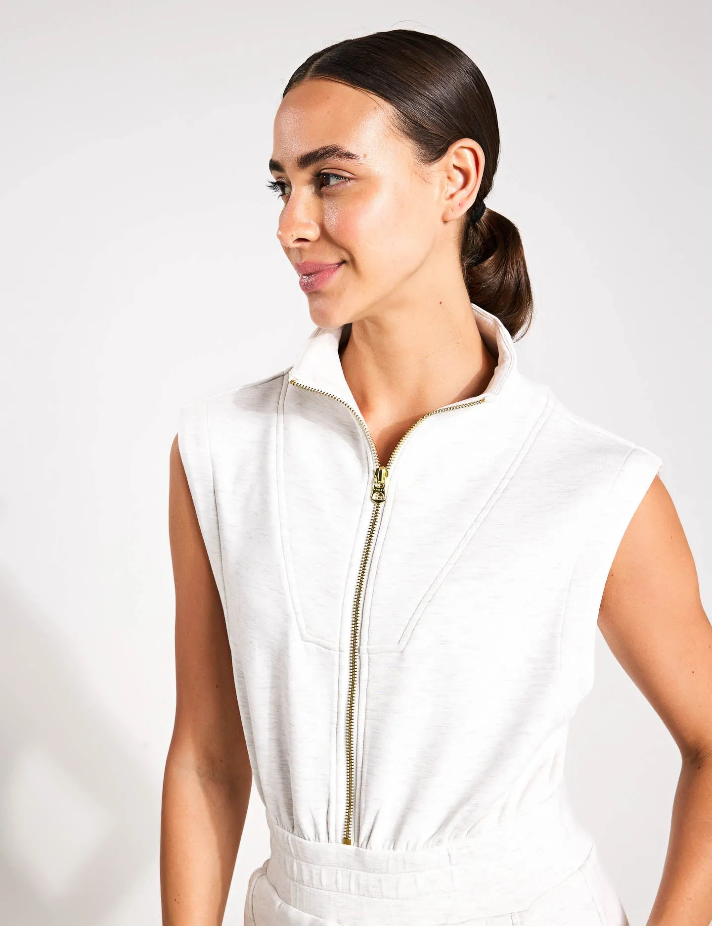 Linvale Playsuit - Ivory Marl