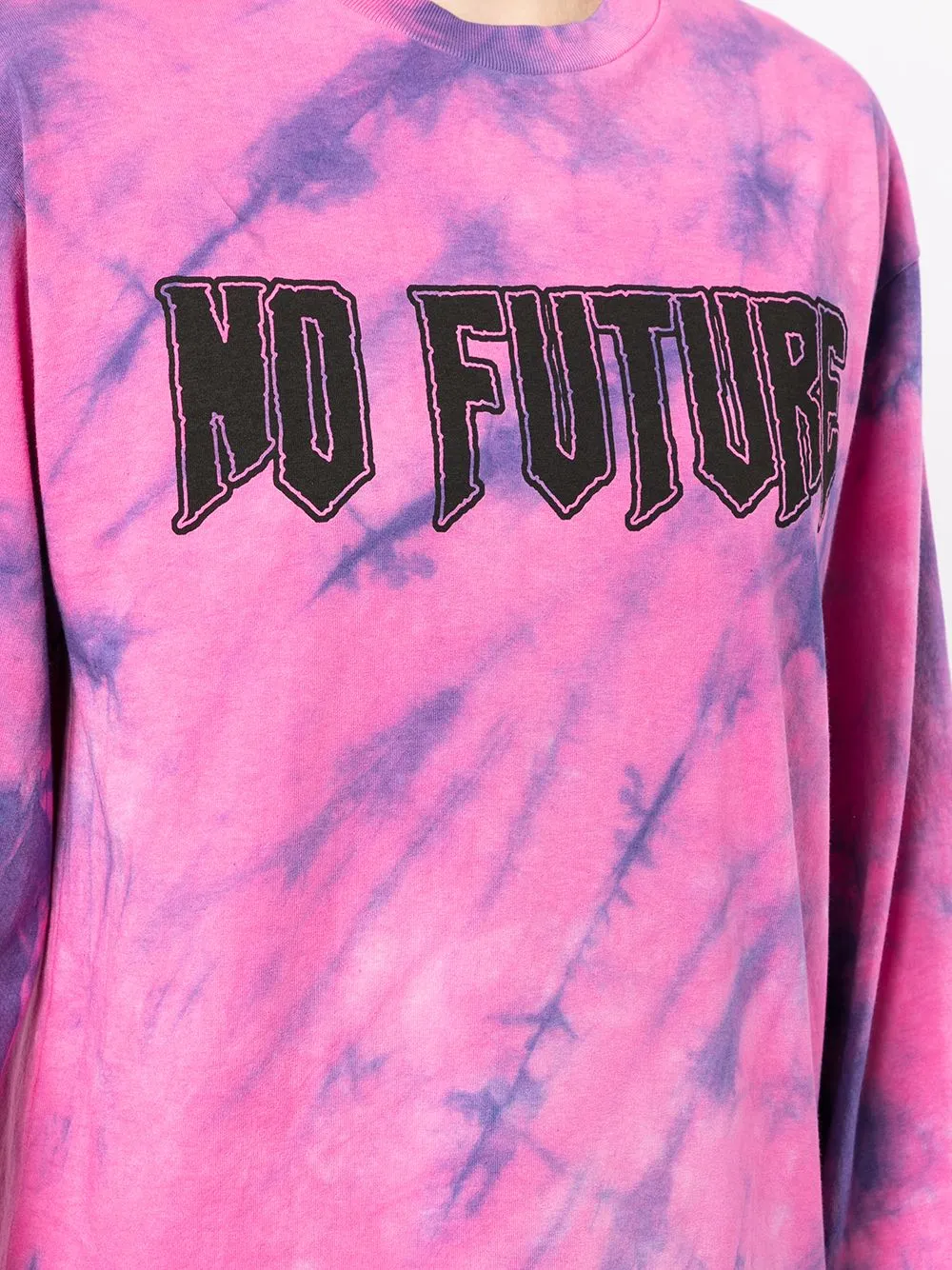 NO FUTURE TIE-DYE LONGSLEEVED SWEATER