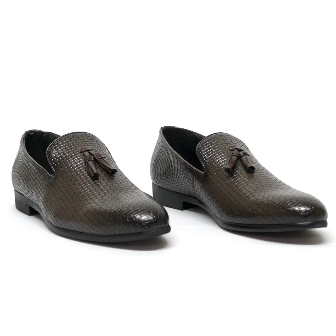 P Crouch & Co Choc Tassel Slip On