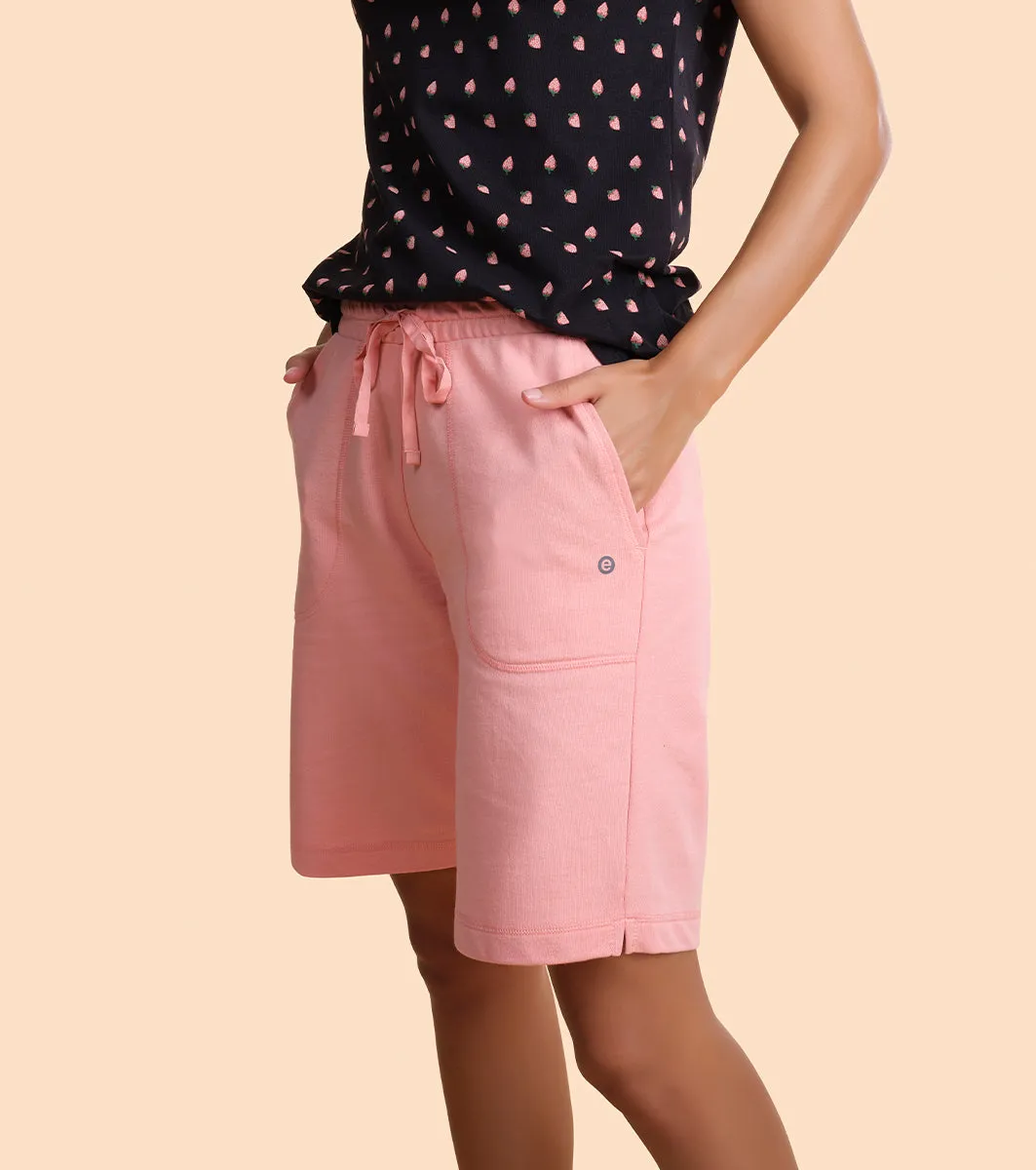 Relax Bermuda | Knee Length Shorts With Adjustable Waistband & Pockets