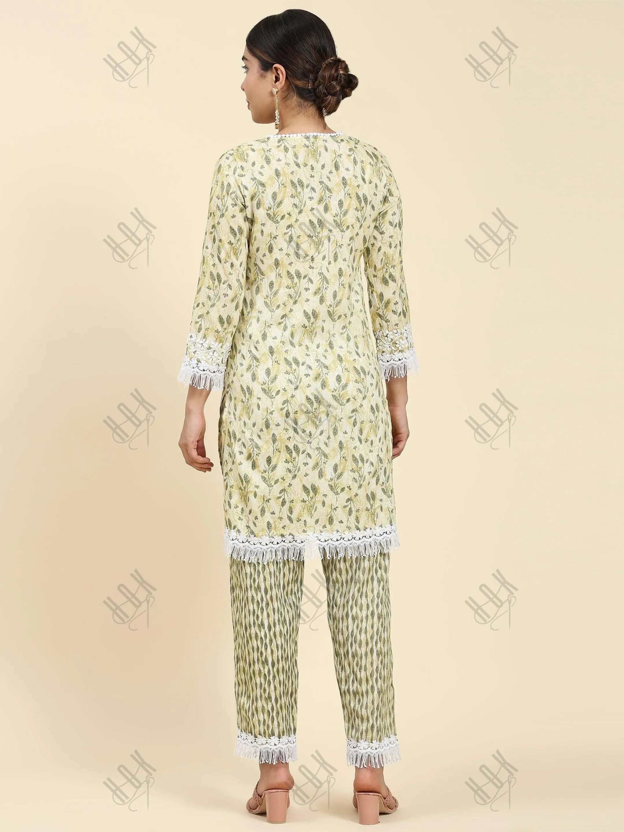Sahiba bali in Samma Chikankari Co-ord set in Cotton for Women- Cream